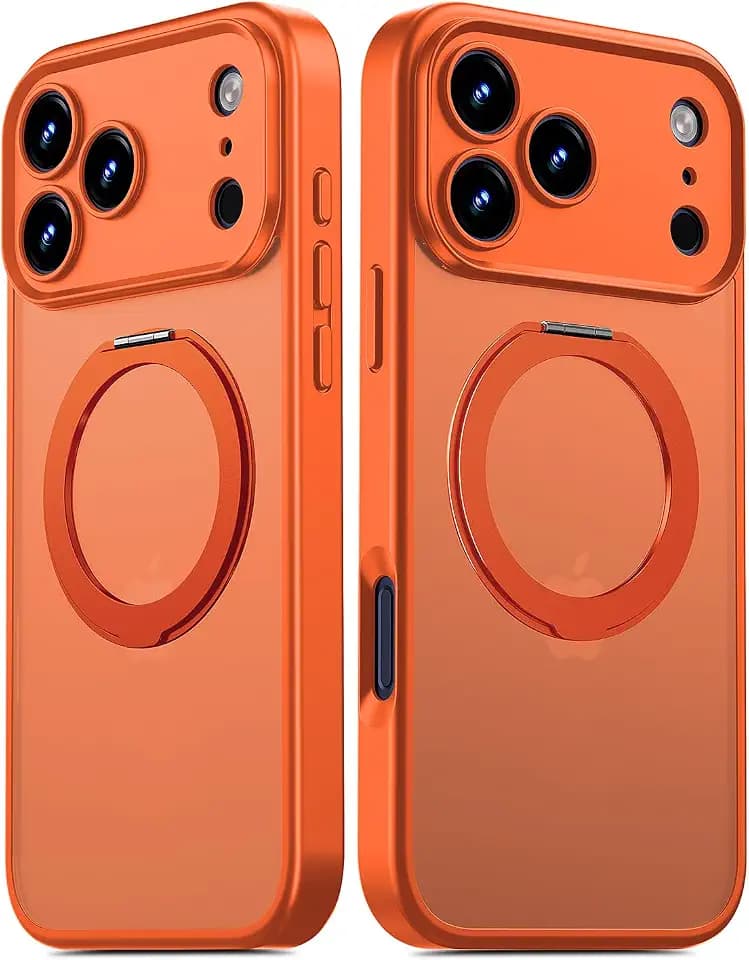 for iPhone 18 Pro Max/17 Pro Max Case 360° Spin Magnetic Stand