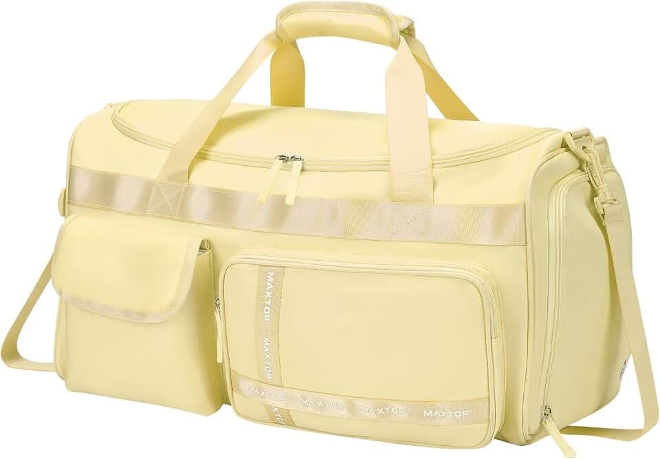 MAXTOP Large Gym Bag for Women Men Duffle Bag With Wet Dry Separation
