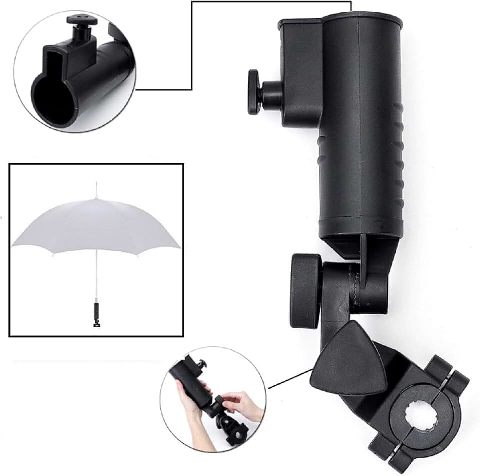 Universal Schirmhalter V2 für Rollstuhl/Rollator/Kinderwagen