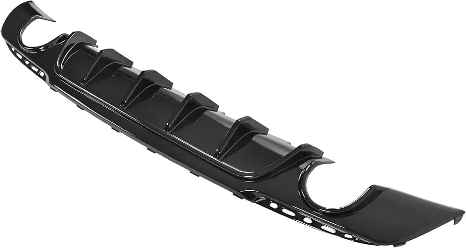 ALMULOO Rear Diffuser Compatible with 2015-2023 Chrysler 300 Models Rear Bumper Spoiler Lower Bumper Lip Splitter Valance Shark Fin Style Gloss Black