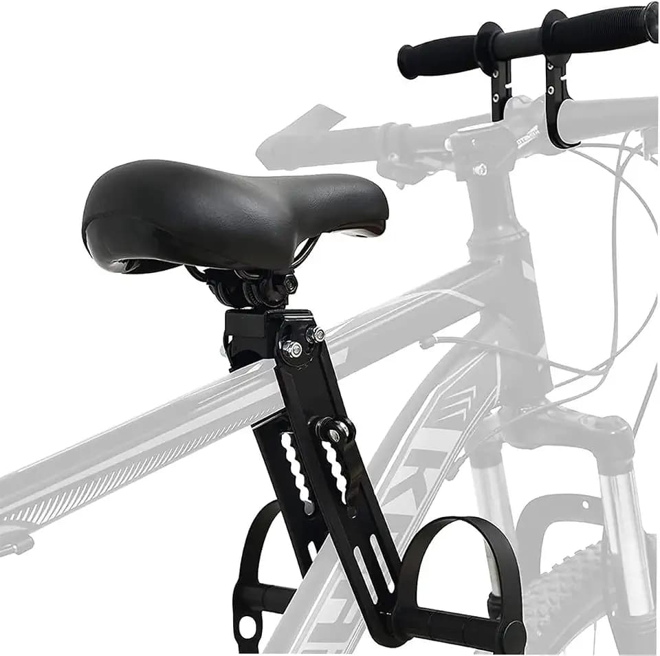 Kids Bike Seat Replacement with Handlebar,Detachable Front Mounted Child Bicycle Seat with Foot Pedals for Children 2~5 Years
