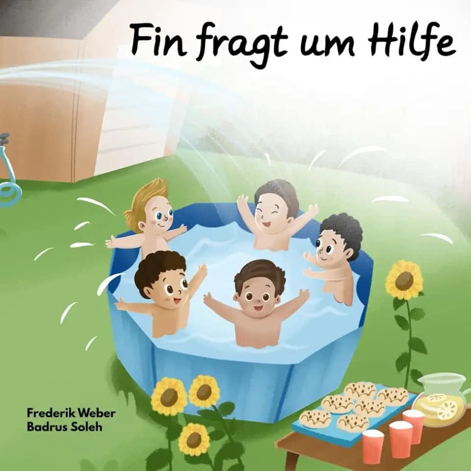 Fin fragt um Hilfe: Eine Geschichte in der Fin lernt um Hilfe zu fragen, um seinen Pool im Sommer aufzustellen