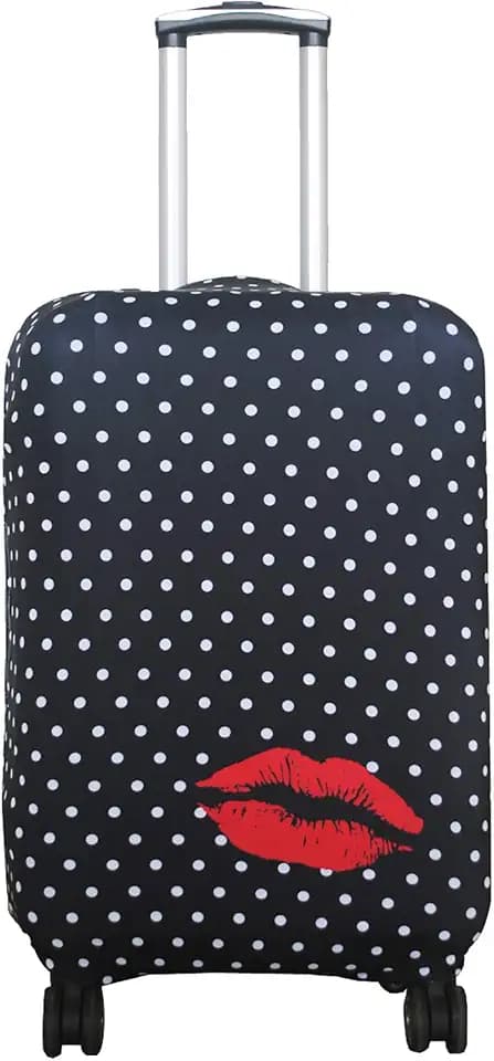 Explore Land Travel Luggage Cover Fits 31-32 inch Case (Polkadot, XL)