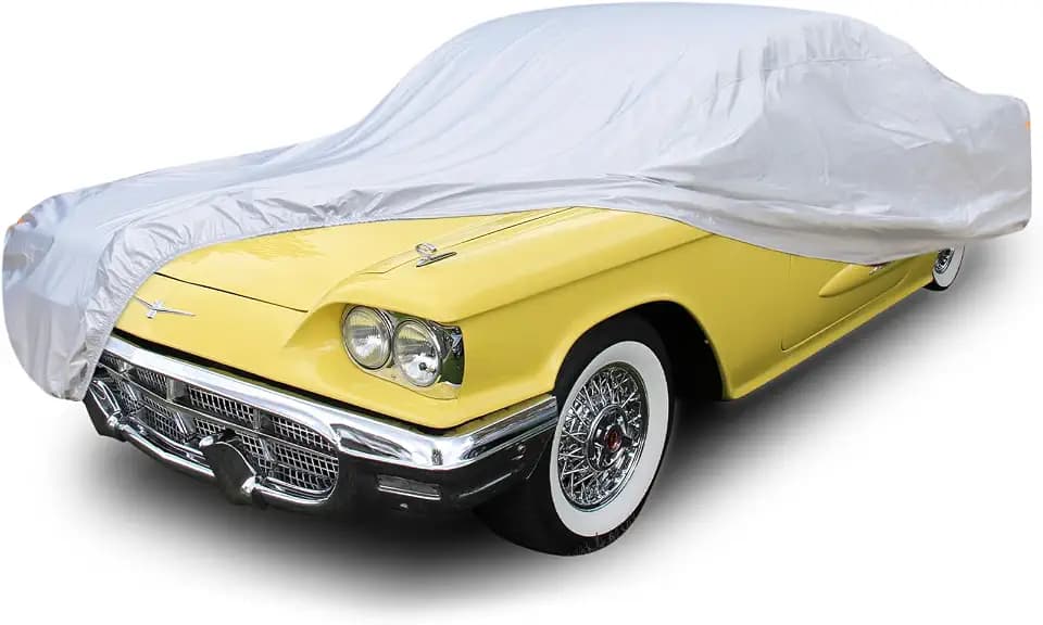 Waterproof All-Weather Car Cover for 1959-1984 Cadillac DeVille, Thunderbird, Impala SS, 1961-1996 Grand – Heavy-Duty Outdoor & Indoor Protection Against Rain, Snow, UV & Dust