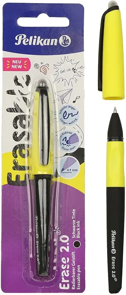 Pelikan® Löschstift 2.0 zum Schreiben von Kalligraphie | Schnell trocknend Dauerhaft Robust | Dünn | Für Schule Büro für Studium | Komfortables und glattes Schreiben | Schwarz