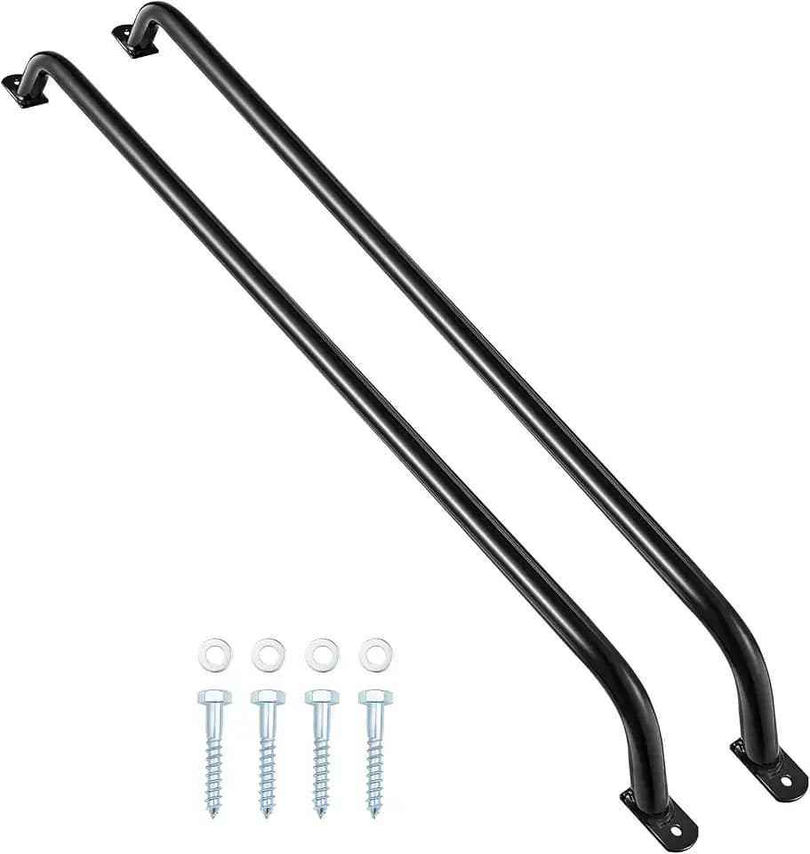Lounsweer 4 Pcs,39 Inch Playground Safety Handles, Long Grab Bars,Black