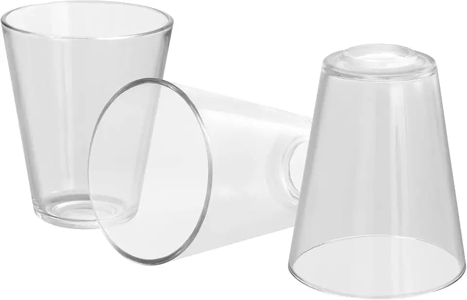 Aspen Creative 23658-60-3, Clear Glass Shade For Lighting Fixture, Vanity Light, Wall Light, and Pendant, Size: 5-1/8" D x 6-3/8" H, Center Hole 42mm, Set of 3