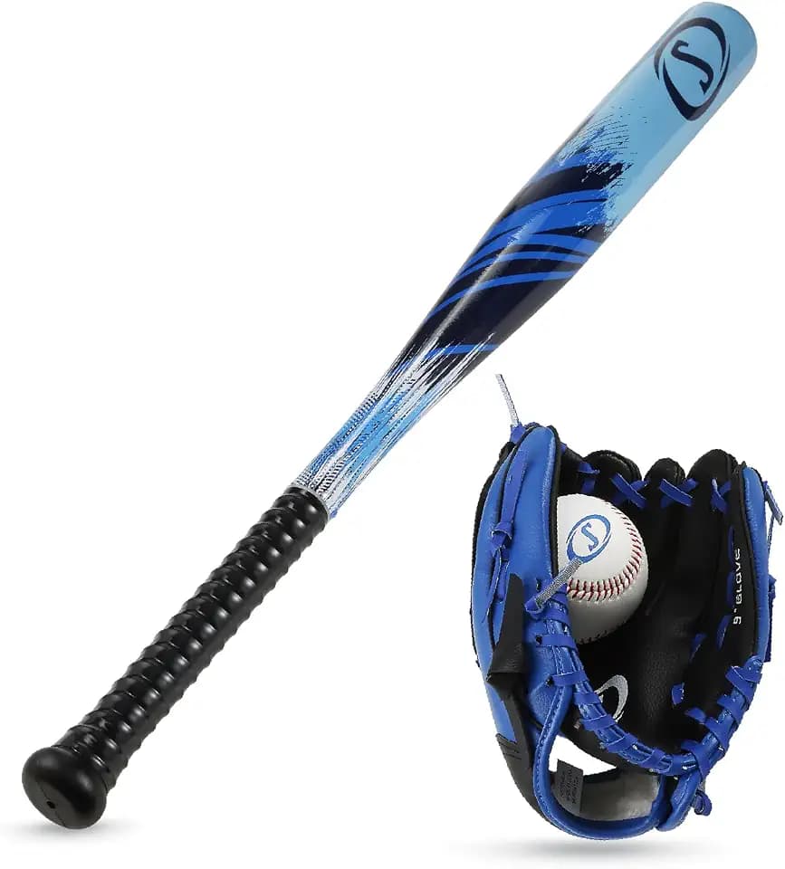 Spalding - Baseball Set with Bat, Ball & Glove for Beginner Training