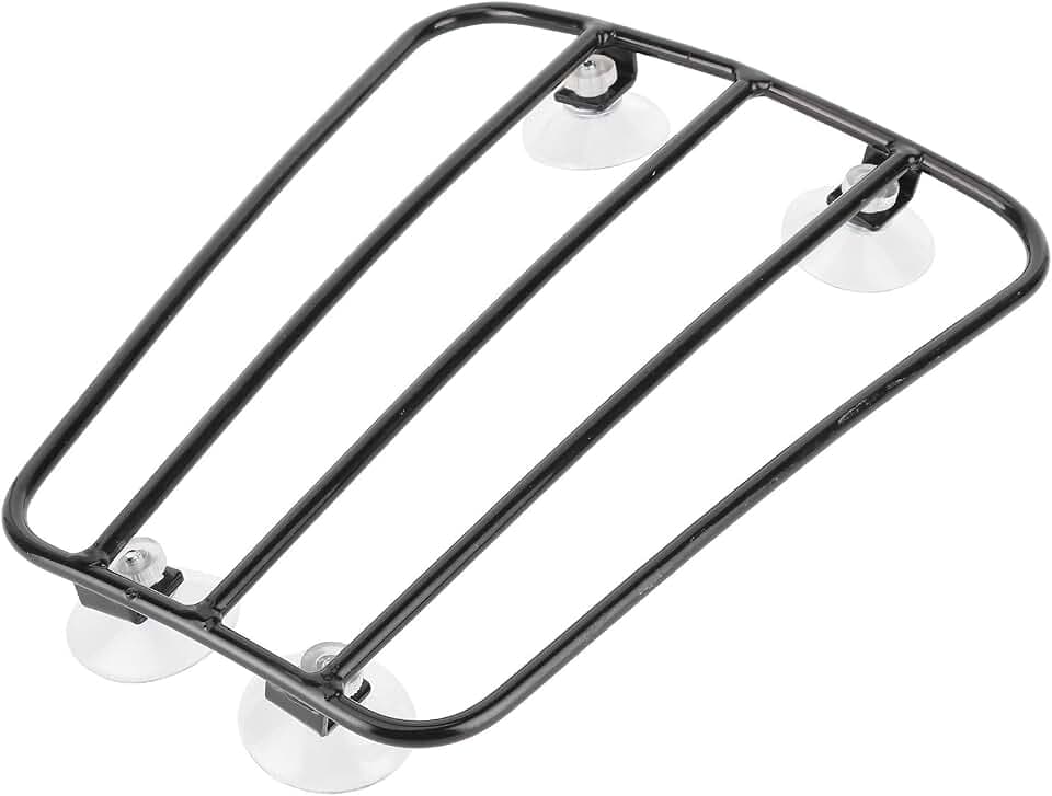 Motorrad Gepäckträger vorne, Motorrad Kraftstofftank Gepäckträger Gepäckträger Universal Retro Style Gepäckträgerhalterung(A (schwarz))
