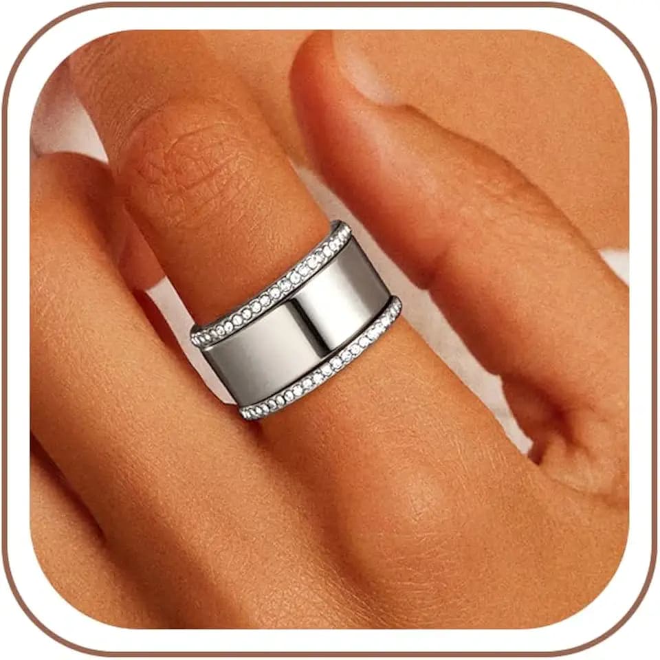 3-Pack Stacking Rings for Women，Non‑Tarnish Women Ring