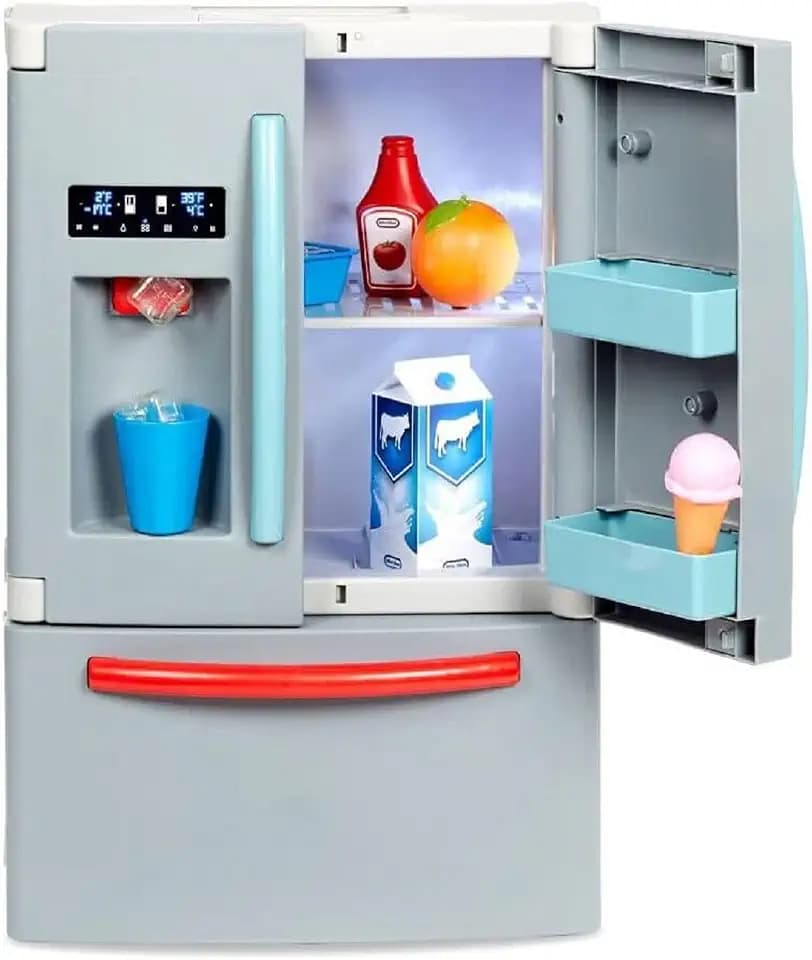 Little tikes erster Kühlschrank – Interaktiver und realistischer Kühlschrank – Mit Licht und Geräuschen – Spielzeug-Kühlschrank für Kinder