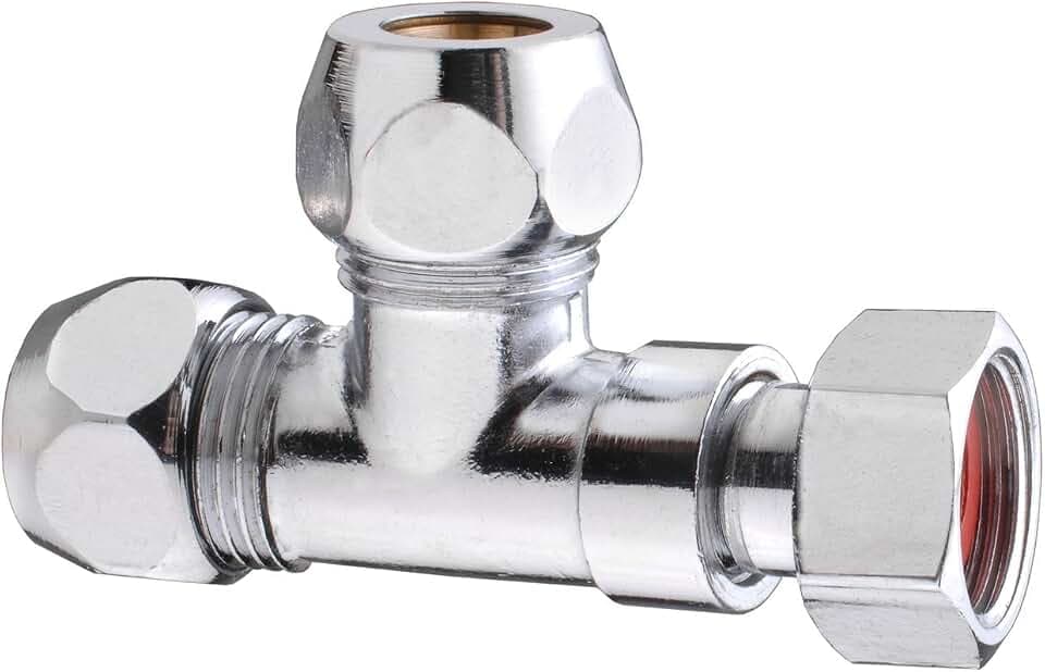 Cornat TEC581850 T-Quetschverschraubung, 3/8 Zoll x 10 mm x 3/8 Zoll x 10 mm x 3/8 Zoll Innengewinde