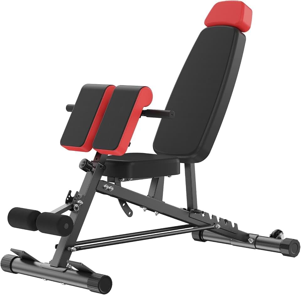 OLIXIS Adjustable Weight Bench, 660 LBS Foldable Workout Bench Press