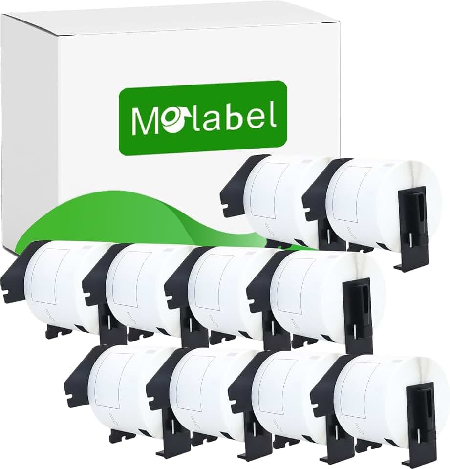 Lot de 6 Rouleaux DK-11202 Compatibles avec Brother QL 62mm x 100mm