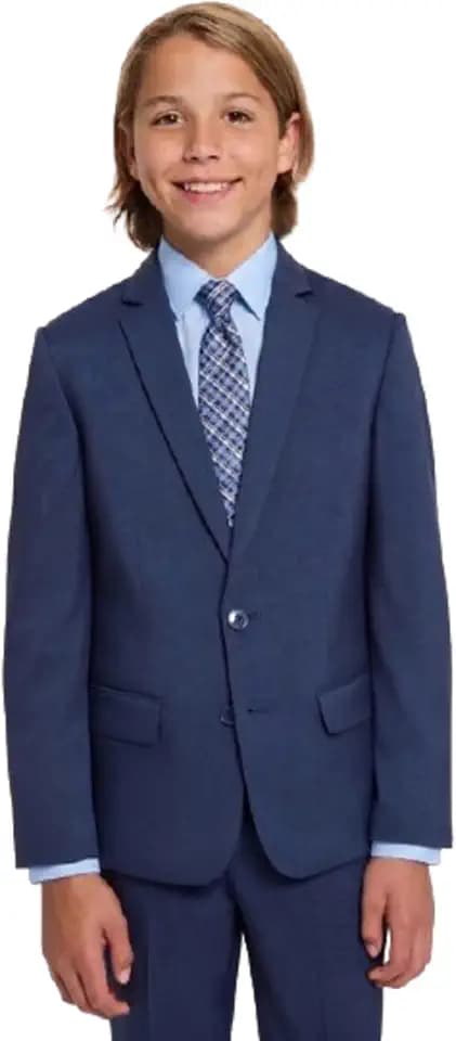Haggar Boys' Smart Wash 4-Piece Suit, Dress Shirt & Tie Set