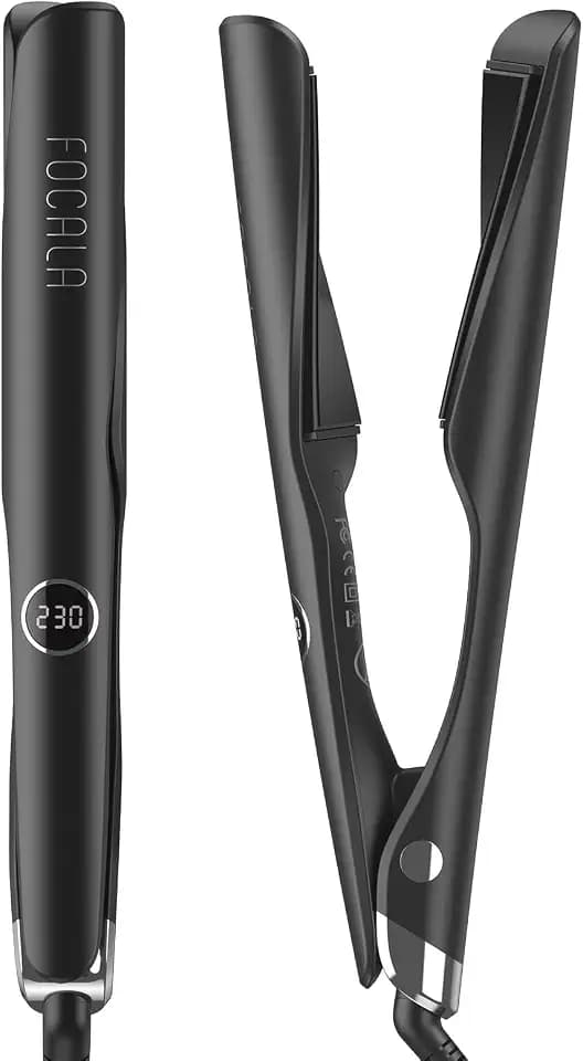 Glätteisen Locken und Glätten 2 in 1: Haarglätter Geschwungene Stylingplatten zum Glätten Locken Wellen Keramikbeschichtung Ionen Technologie weniger Frizz mehr Glanz 120-230°C fur alle Haartypen