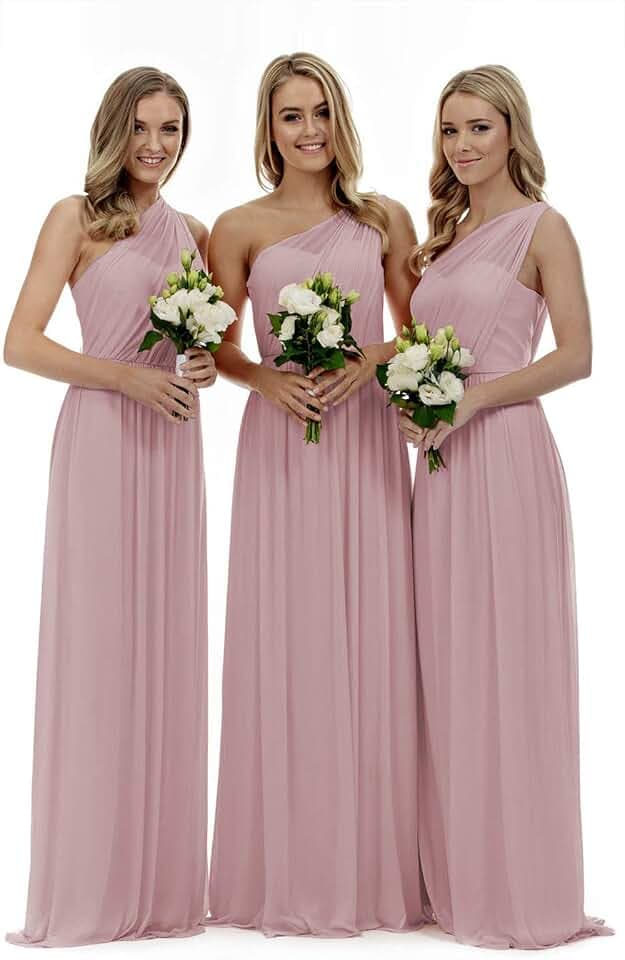 Long One Shoulder Prom Bridesmaid Dress