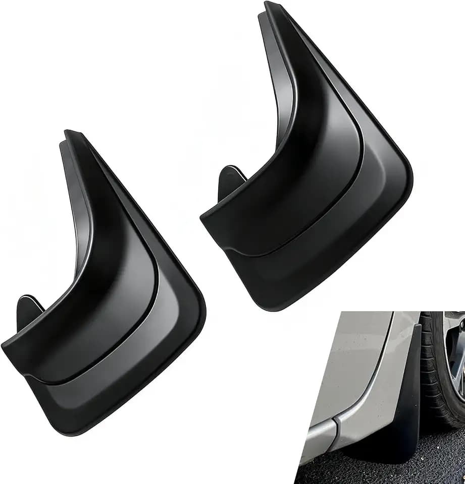 2 PCS Car Mud Flaps, Splash-Proof Mud Splash Guards Tire Protector, Front and Rear Mudguard Replacement, Universal for Most SUVs (Black# M)