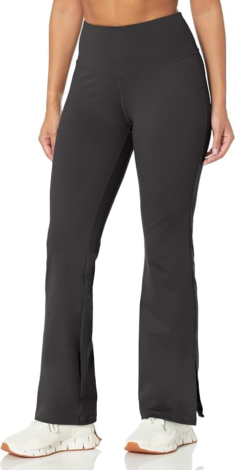 Danskin Womens High Waist V Front Slit Flare Yoga Pants