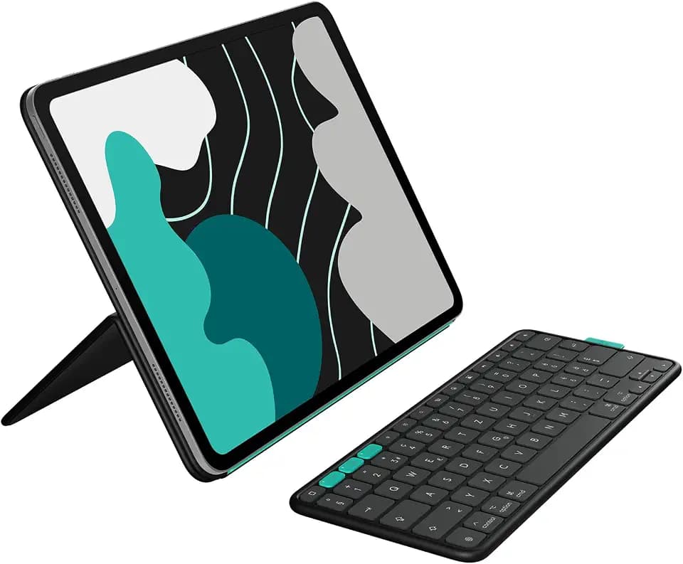 Logitech Flip Folio Keyboard Case 13-inch iPad Pro and Air, Midnight Black
