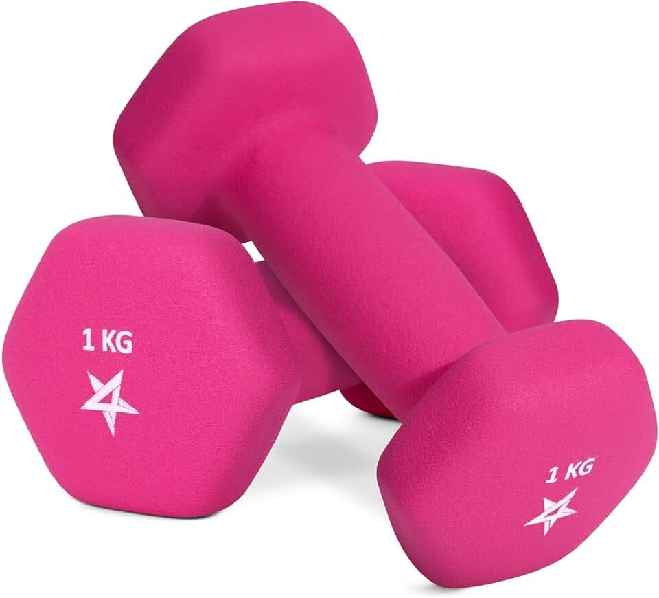 Yes4All Neopren Hanteln Set Gewichte, 2er-Sets, 1kg, 1.5kg, 2kg, 3kg, 4kg, 5kg, Dumbbells Set für Krafttraining Yoga Pilate