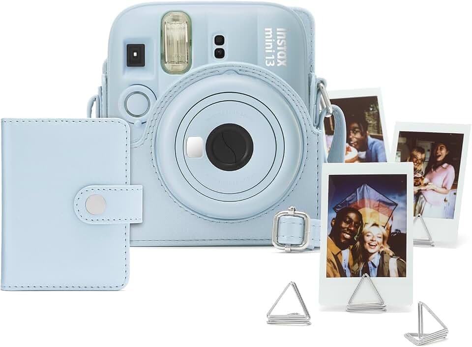 FUJIFILM instax mini 13™ Zubehörset, Accessory-Kit, inkl. Kameratasche, Mini-Album und Fotoclips, Frost Blue