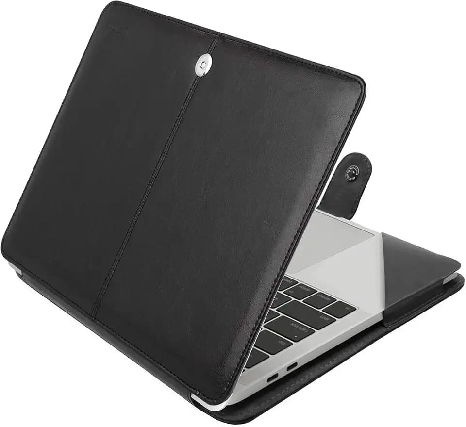 MOSISO PU Leather Sleeve Case Compatible with MacBook Air 13.6 inch