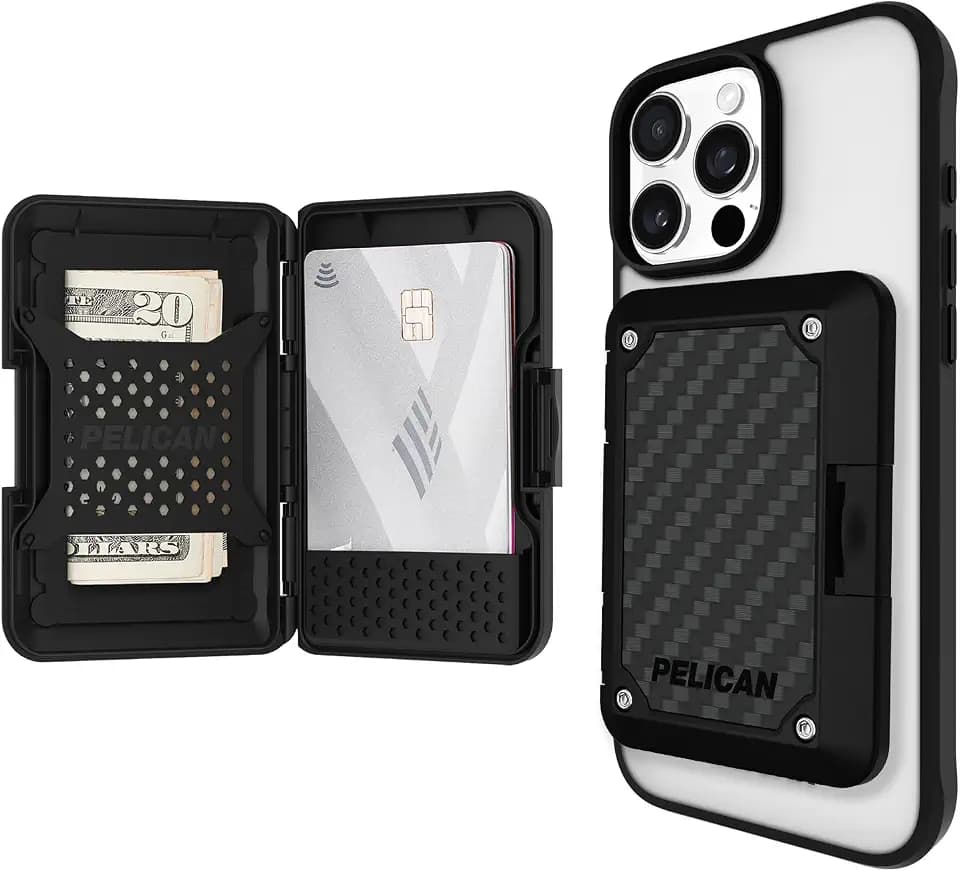 Pelican MagSafe Wallet with RFID Blocking for Cards and Cash - Black