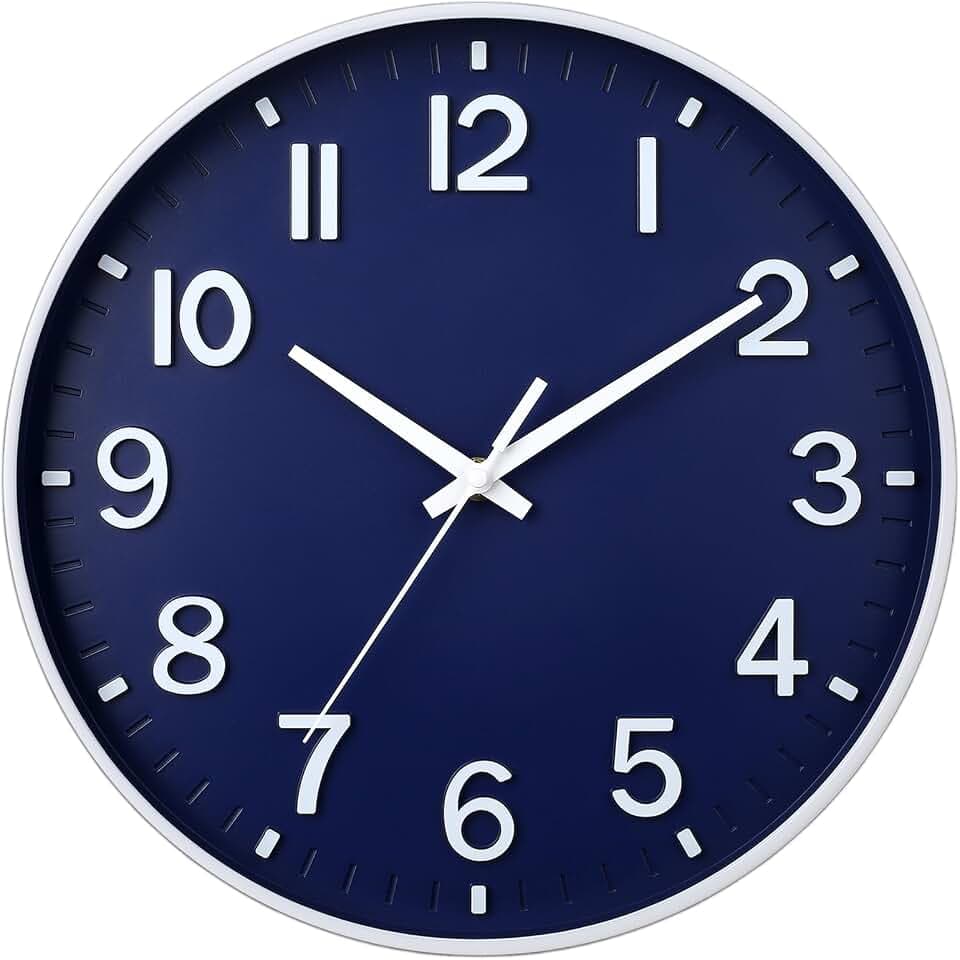 30cm Lautlos Wanduhr ohne Ticken Schleichende Sekunde mit Arabisch Ziffer