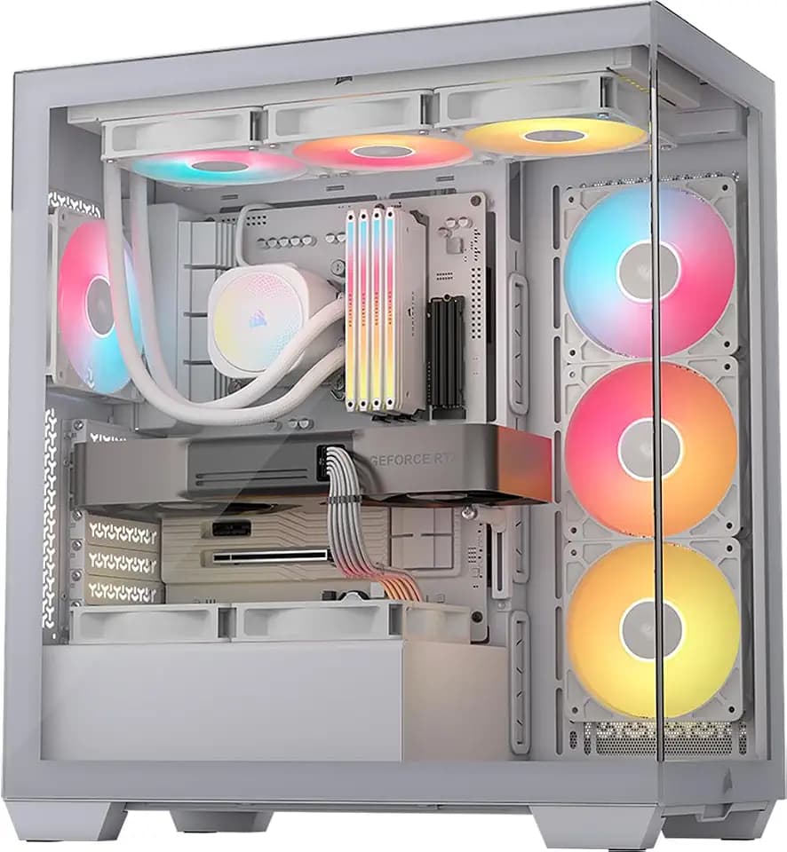 CORSAIR 3500X RS ARGB Panoramic Mid-Tower PC Case – White