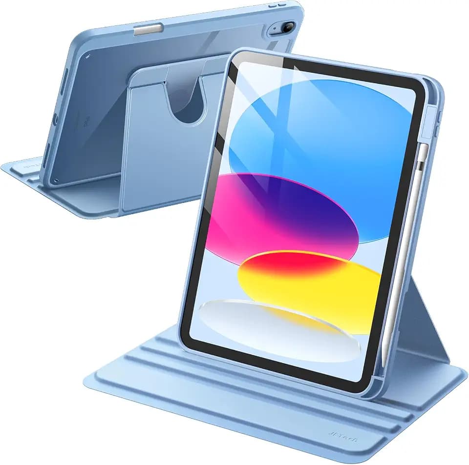 JETech 360° Rotating Case for iPad (A16) 11th/10th Gen, Blue