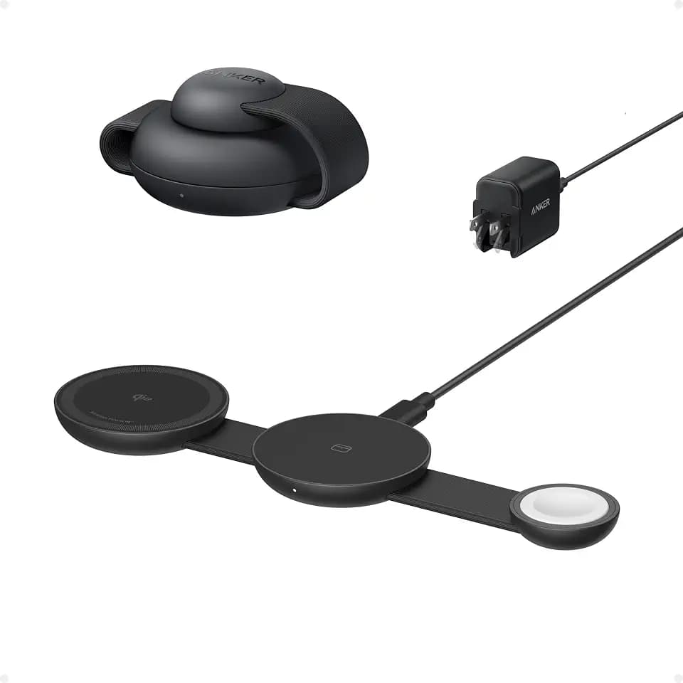 Anker MagGo UFO 3-in-1 MagSafe Compatible Qi2 15W Charging Station