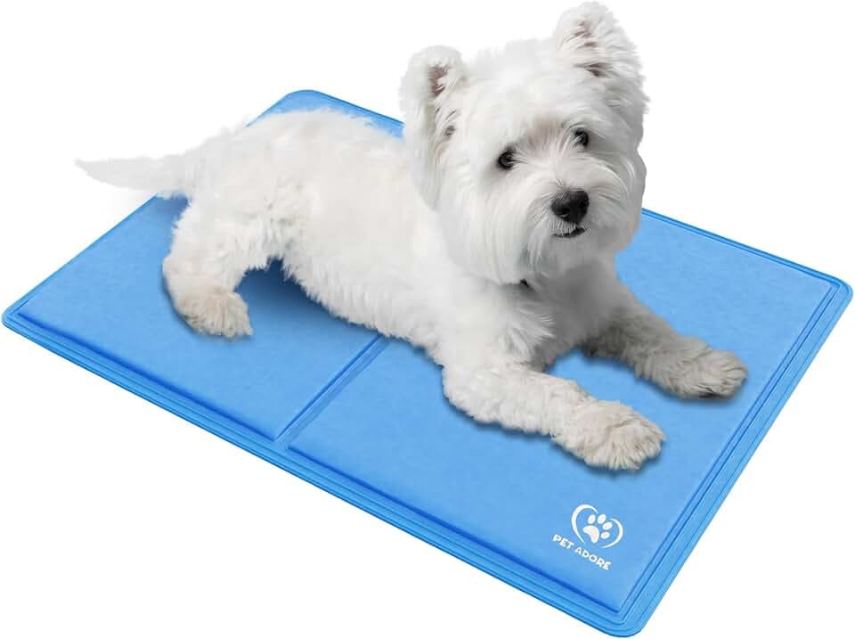 Kühlmatte für Hunde – Weicher, dicker Schaumstoff, stützendes Gel, selbstkühlendes Pad für Hunde und Katzen im Sommer, strapazierfähiges, kratzfestes 450-Mikron-Oxford-Gewebe (65 cm x 50 cm)