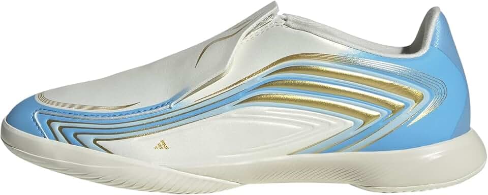adidas Boys F50 Messi League Laceless Indoor Sneakers Shoes - Blue, White