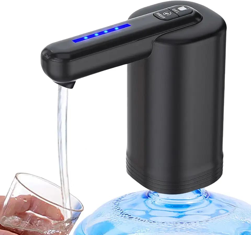 Wasserflaschen Pumpe, USB-Lade Automatische Trinkwasserpumpe, Universal, Elektrisch und Tragbar, Wasserspender Elektrisch, Aufladen über USB, Camping, Schule, Büro, Küchen, Home