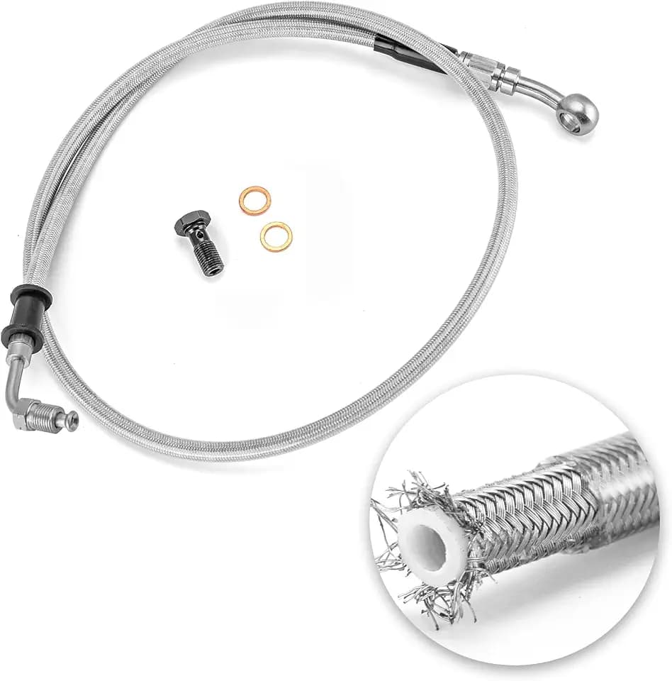 Mofun 34" ABS Brake Line Stainless Steel Fit for Harley Softail 2018-2024