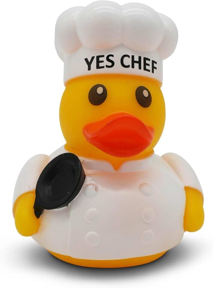 Funny Rubber Duck – Hilarious Decorative Duck for Bathroom, Jeep, Desk, or Gag Gift – Quirky Collectible with Sarcastic Quote – Great Gift for Adults, Coworkers, or Friends-Chef