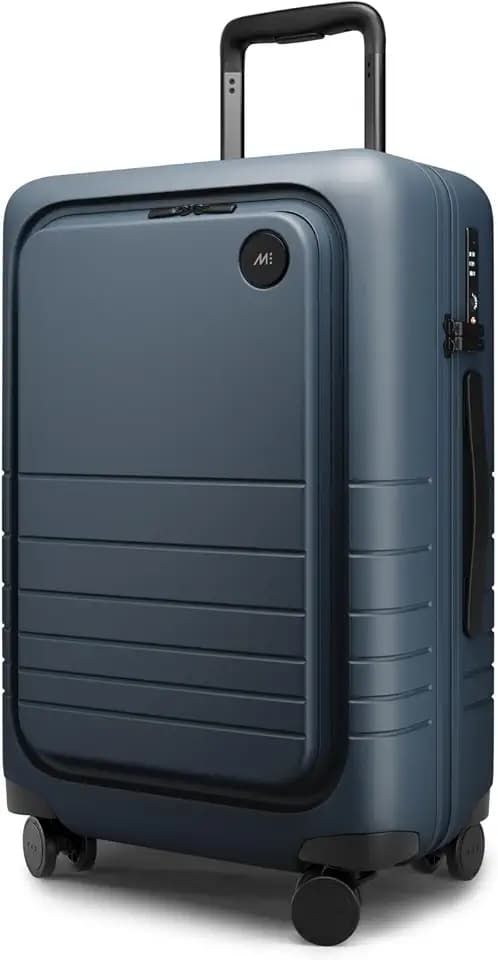 Monos Carry-On Pro Plus Luggage 21 Inch Hardside Spinner Suitcase | Ocean Blue