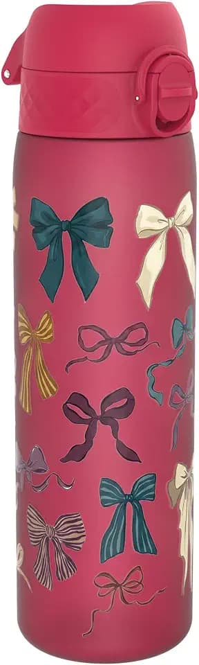 ion8 Trinkflasche, 500 ml, Auslaufsicher, Einhandöffnung, Sichere Verriegelung, Spülmaschinenfest, BPA-frei, Tragegriff, Klappdeckel, Leicht zu Reinigen Schleifen