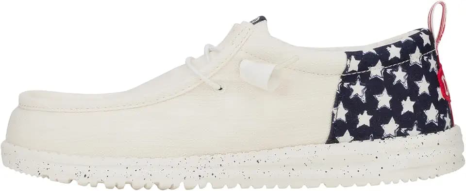 HEYDUDE Men's Wally Funk Americana Slip On Loafer | Elastic Laces