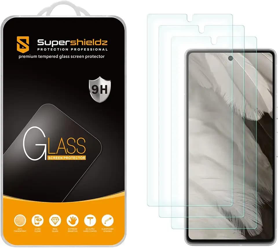 Supershieldz (3 Pack) Designed for Google Pixel 7a Tempered Glass Screen Protector, Anti Scratch, Bubble Free