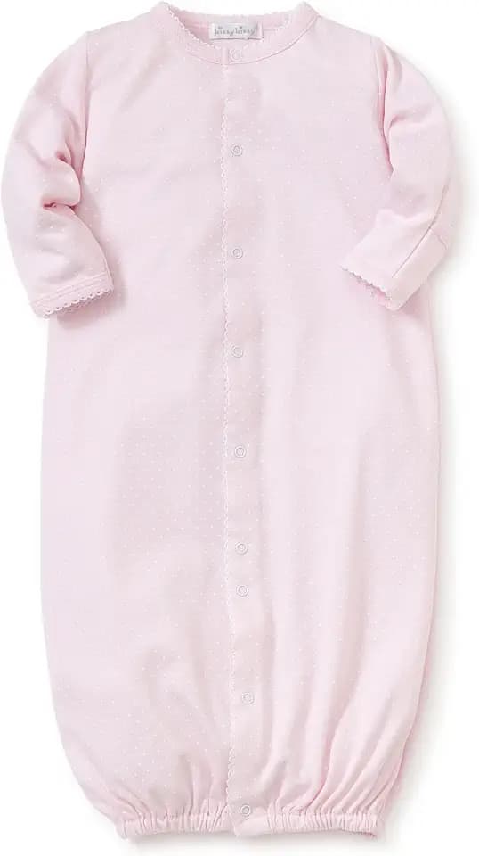 kissy kissy Baby Boys and Girls 100% Pima Cotton New Kissy Dots Print Convertible Nightgown