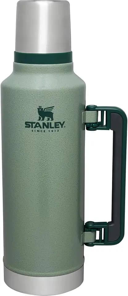 Stanley Classic Vakuumflasche, Verschiedene Größen (0,59 L/1 L/1,9 L), isoliert für heiß und kalt, Edelstahlflasche, recyceltes Edelstahl Wasserflasche, Geschenk für draußen, spülmaschinenfest