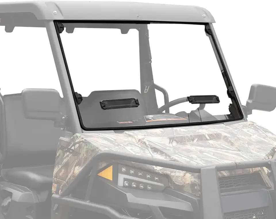 A & UTV PRO Front Full Windshield for 2015-2025 Polaris Ranger Midsize SP 570 Accessories, Clear Dustproof Durable Hard Coat PC Front Scratch Resistant Windowshield Compatible with Polaris Ranger 570