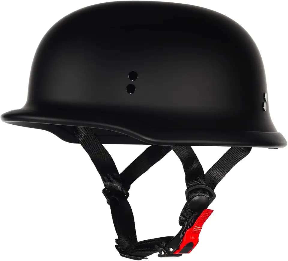 Half Motorcycle Helmets, German Style Open Face Retro Helmet Adult DOT Approved, Model-308