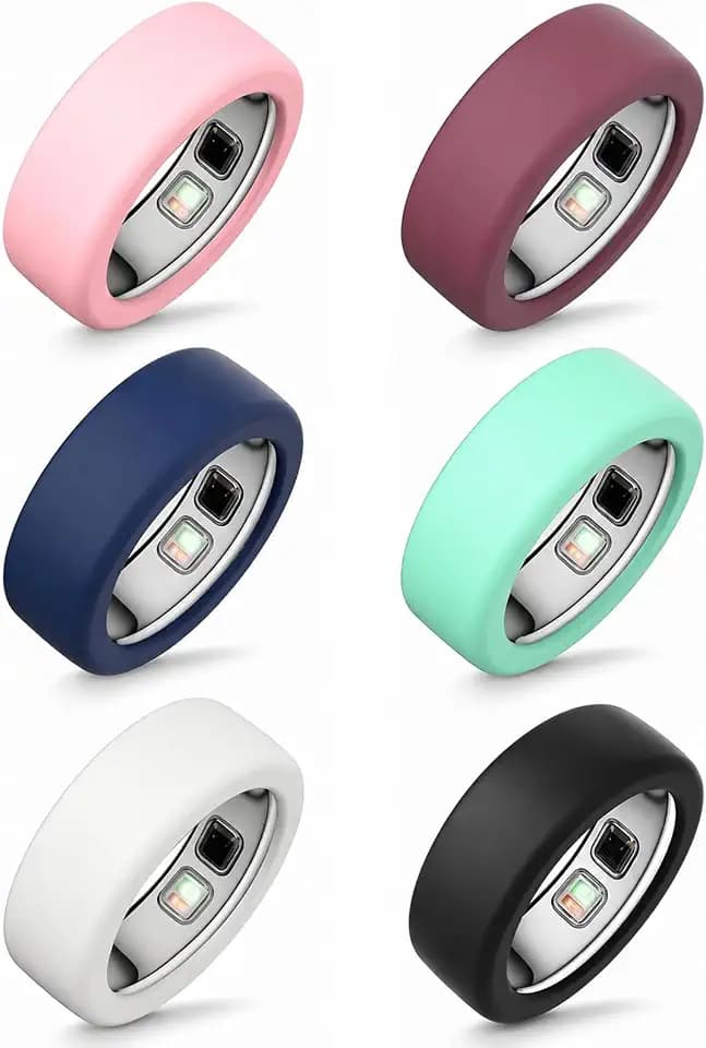 Marchred Oura Ring 5 Cover Silicone Ring Protector, 6 Pack