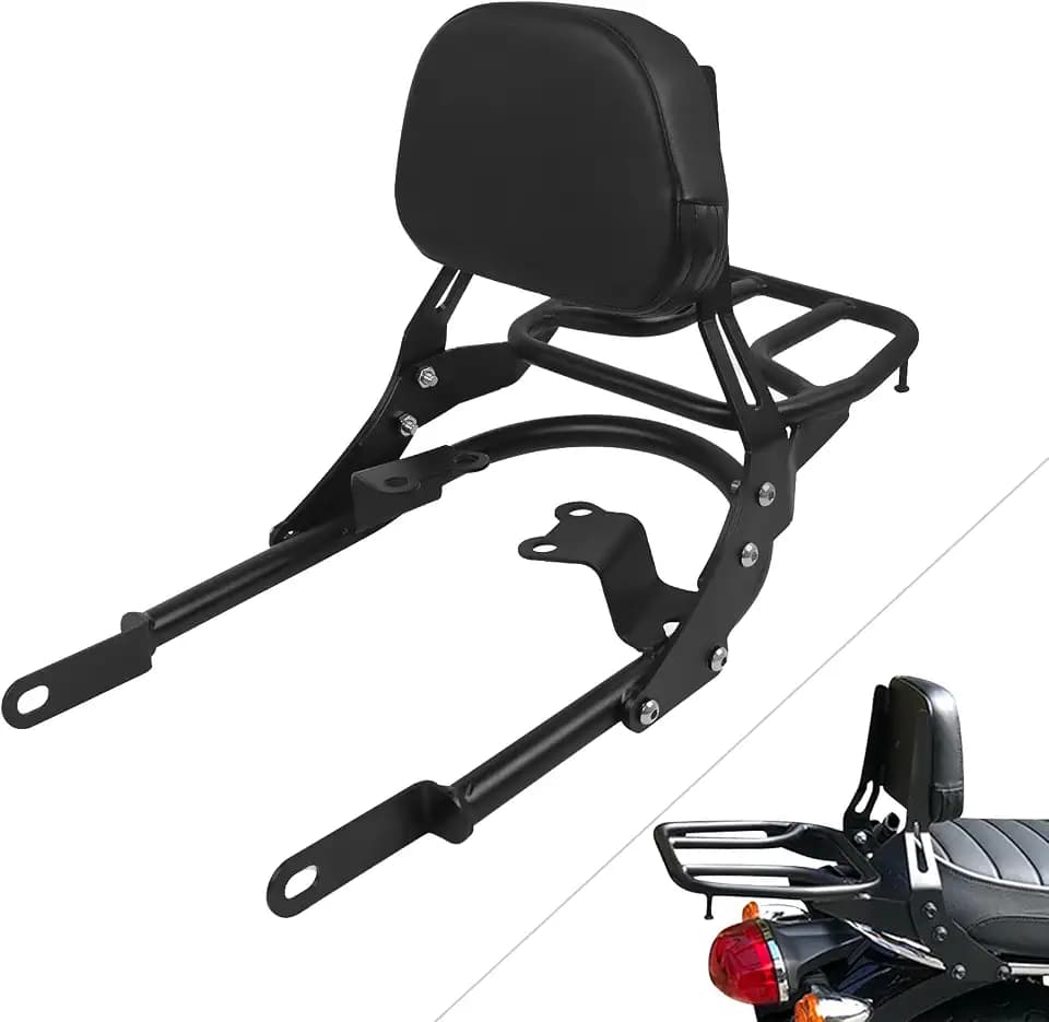 CHIFUN Sissy Bar with Luggage Rack for Triumph Bonneville T100 2017-2026, T120 2016-2026, Triumph Street Twin Scrambler 2017-2022, Motorcycle Rear Passenger Backrest with Handle Grab Rail Bar