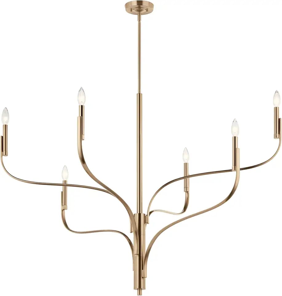 Kichler Livadia 6-Light Chandelier, Champagne Bronze