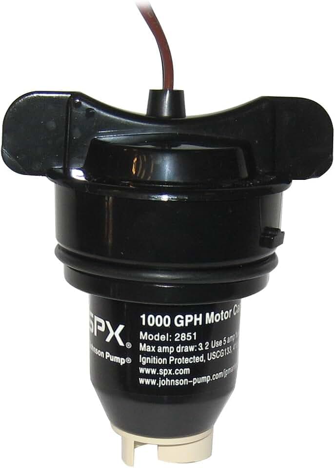 Johnson Pumps of America 28512 Marine Pump Cartridge for 1000 GPH Motor, Black