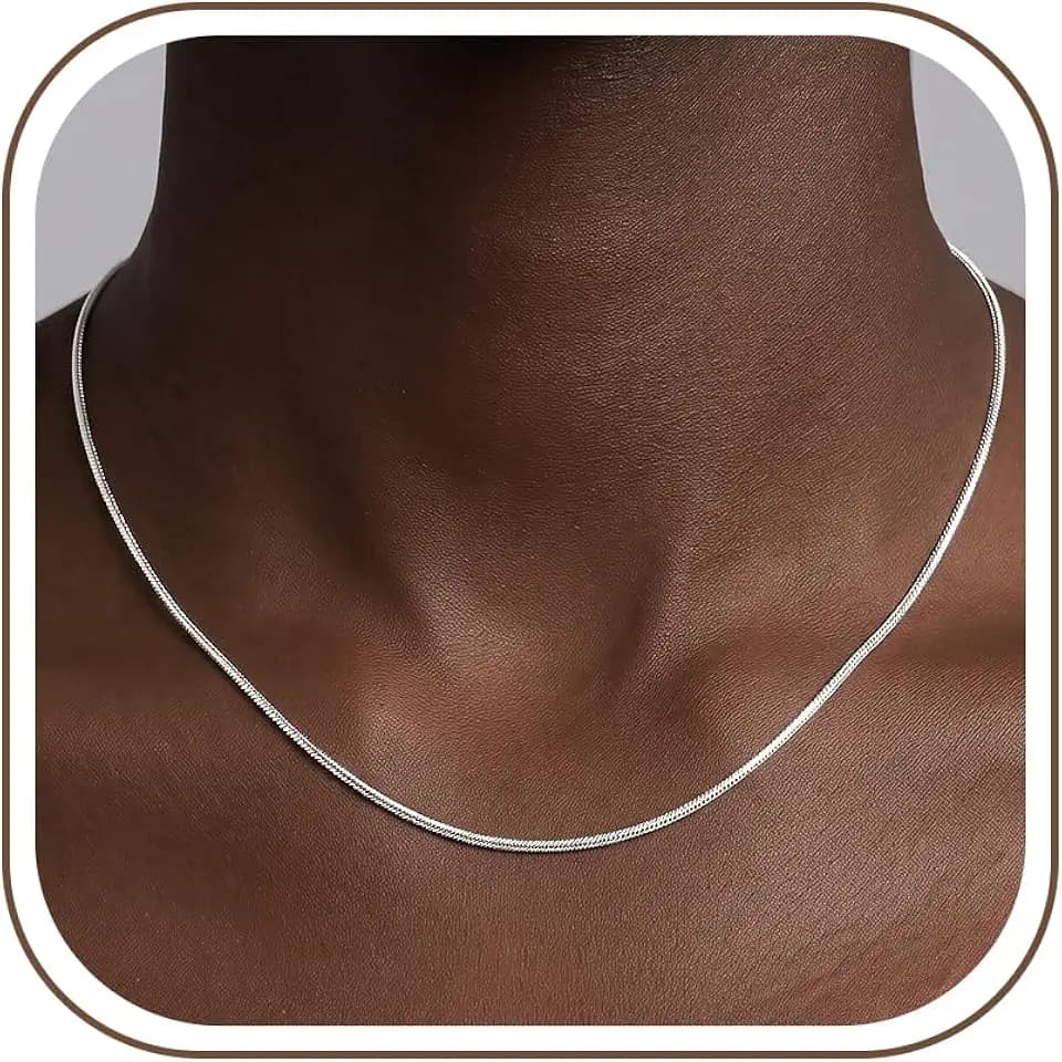 S925 Sterling Silver Necklace Herringbone Chain for Women